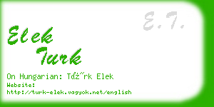 elek turk business card